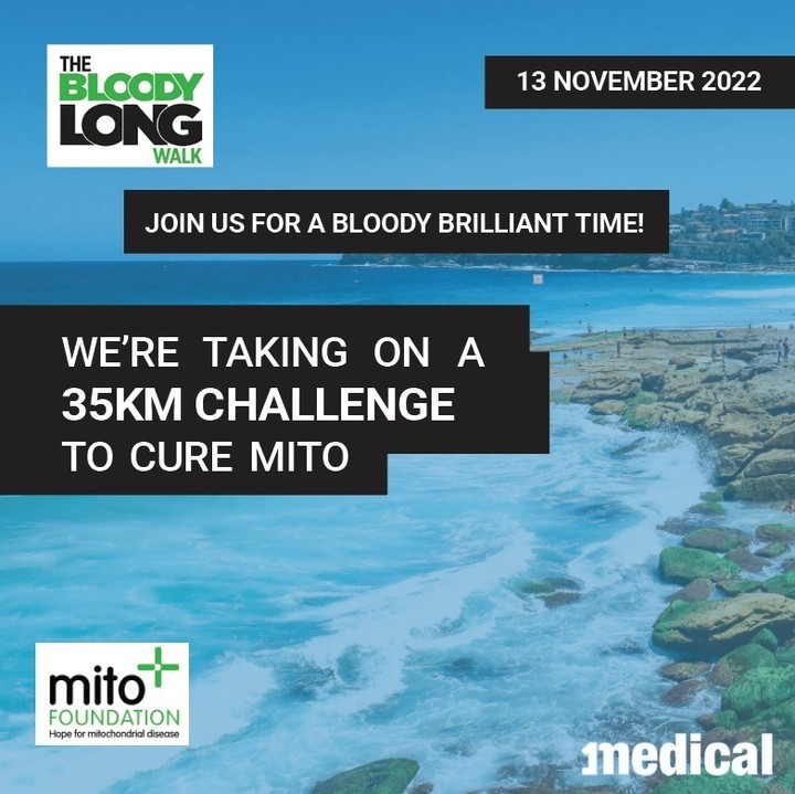 1Medical is entering The Bloody Long Walk 2022 to fundraise for the Mito Foundation.

This weekend our team is walking 3...