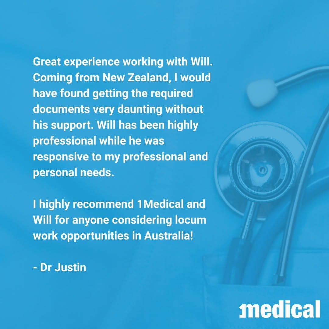 Congratulations to William Ogdon for a great testimonial from one of our locum doctors! “Great experience working with W...
