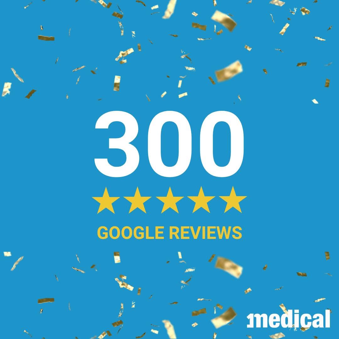 We’re proud (and incredibly grateful) to have reached 300 Google reviews at 1Medical ⭐⭐⭐⭐⭐ This milestone reflects the t...