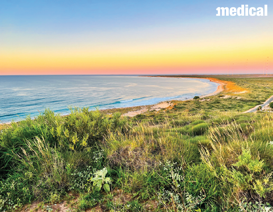 Dr Carolyn - Travelled to Exmouth during her locum placements and captured this coastal beach view