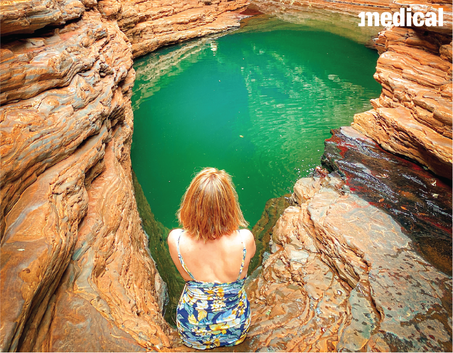 Dr Meshkat - Travelled to Kermits Pool Karijini National Park in WA during her locum placements